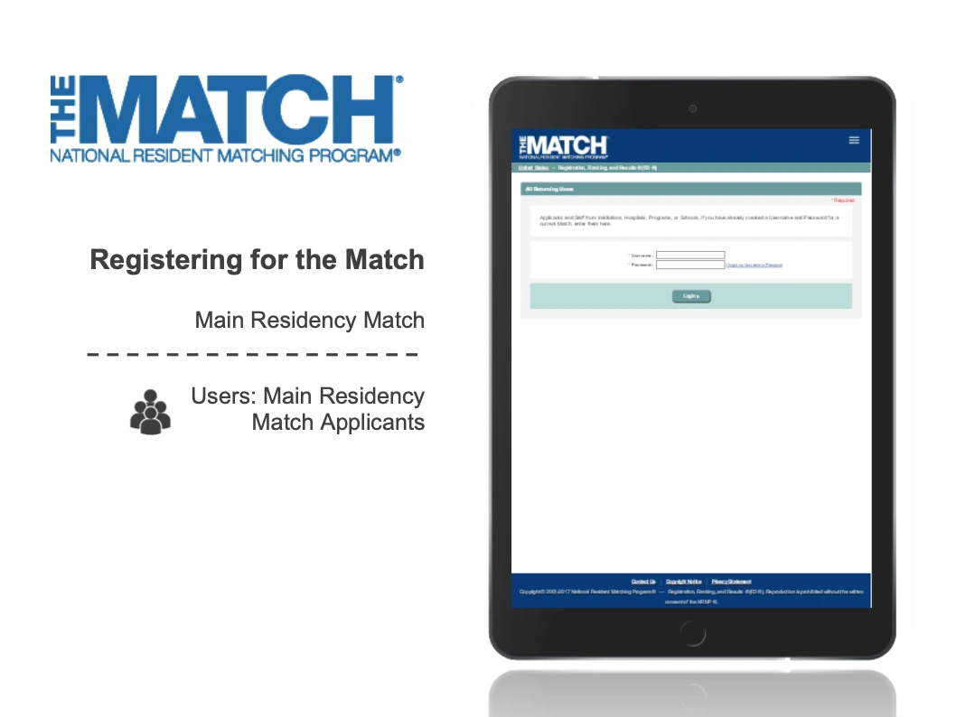 NRMP Match registration