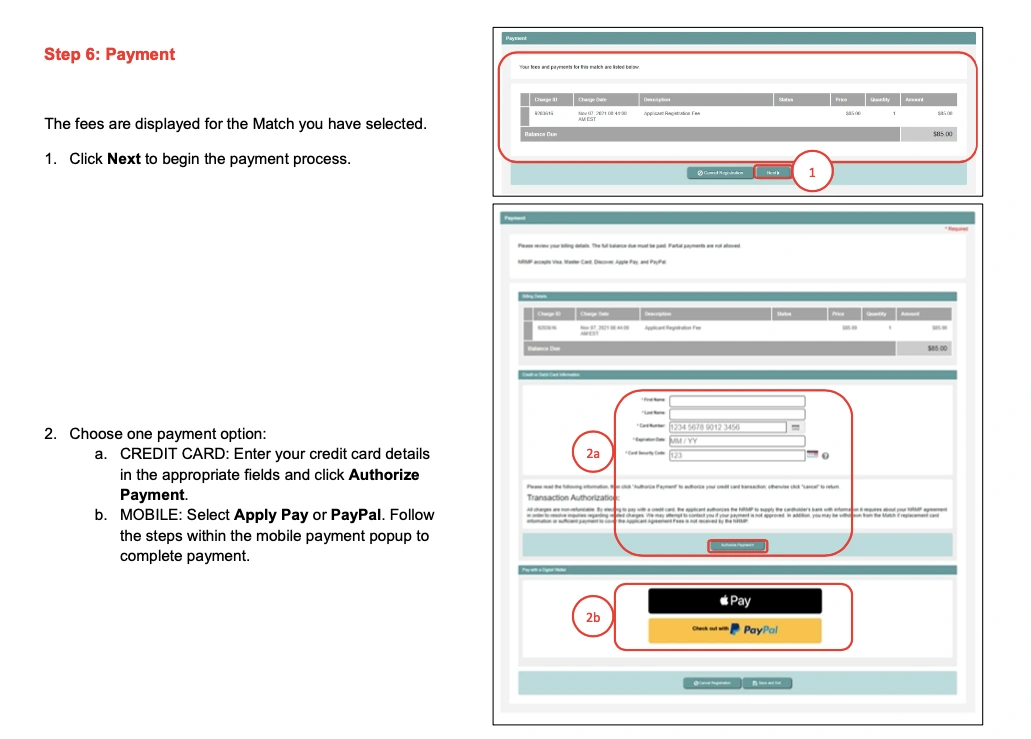 NRMP Match registration