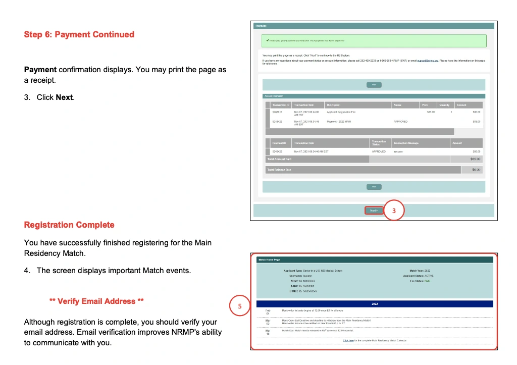 NRMP Match registration