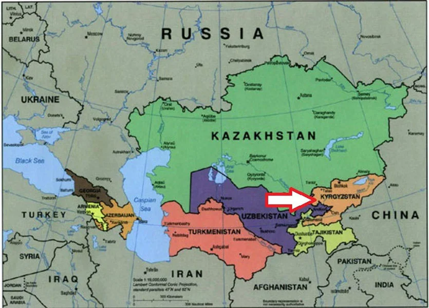 MBBS in Kyrgyzstan - Country Location Map